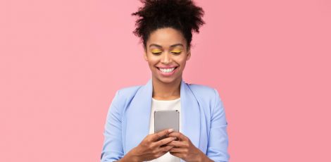 Woman using a mobile phone