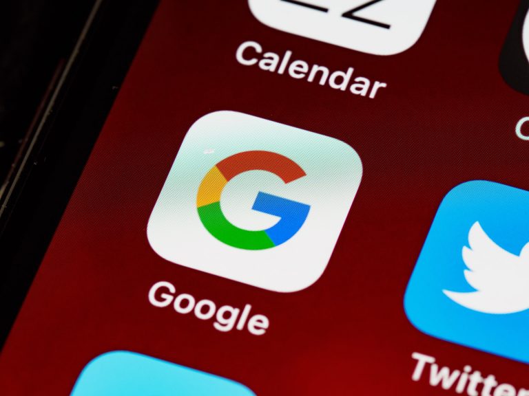 Google-logo-on-smartphone-screen The Google logo on a smartphone screen