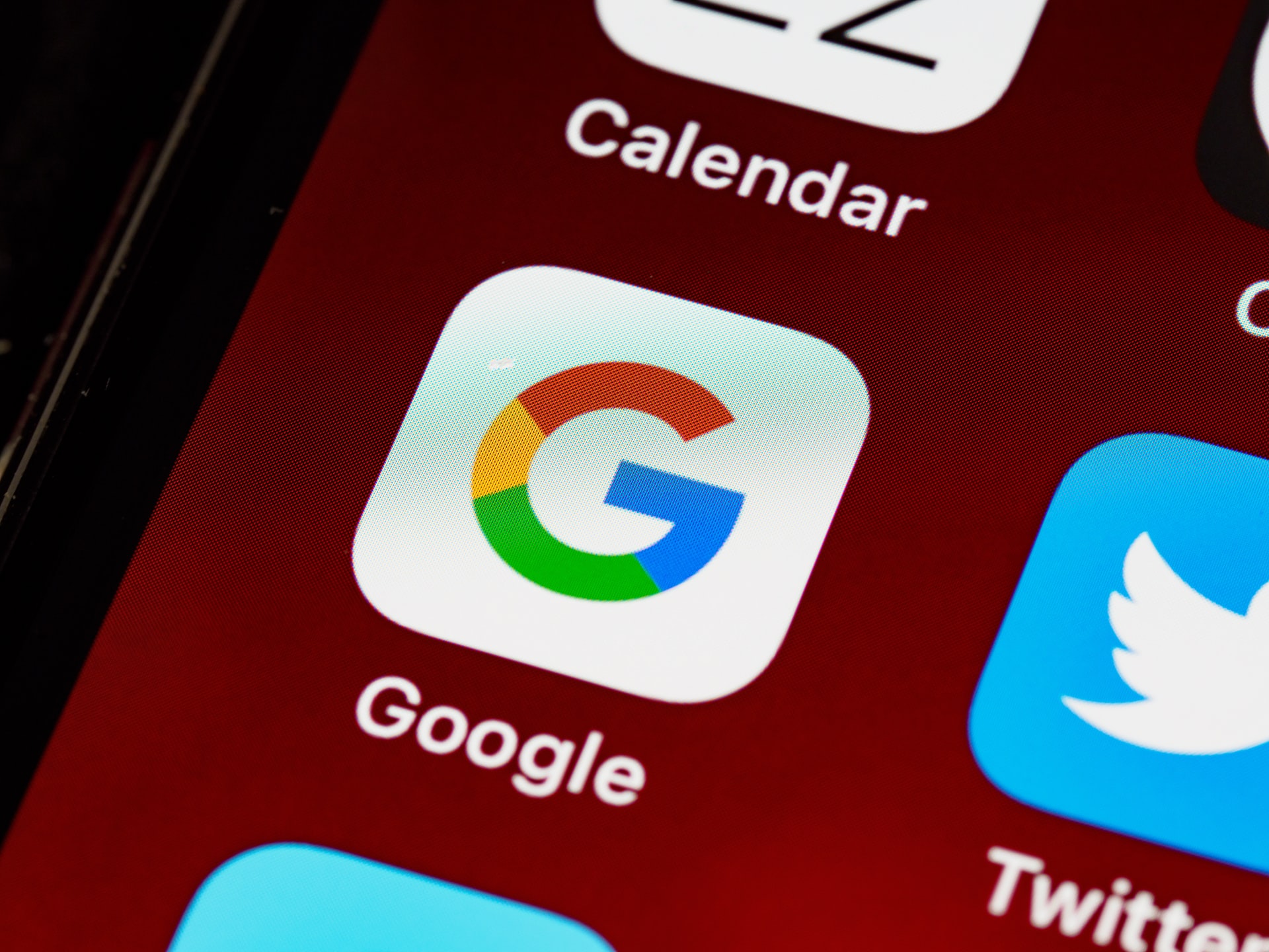 Google-logo-on-smartphone-screen The Google logo on a smartphone screen