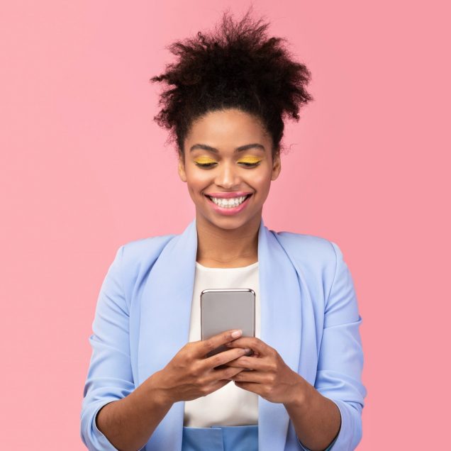 Woman using a mobile phone